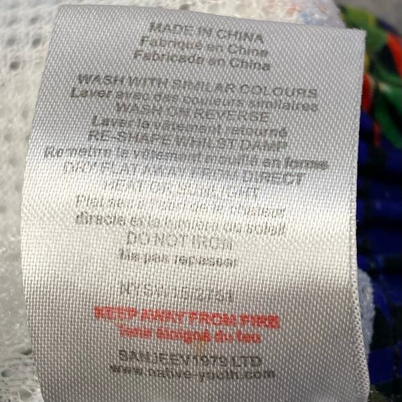 Native Youth Swim Trunks Shorts Mens 32 Blue Tropical Macaw Parrot Bird Pockets - Picture 14 of 14